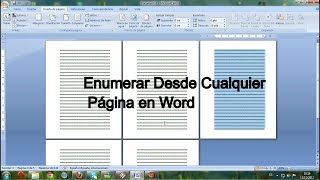 Enumerar desde cualquier pagina en Word  2020 [upl. by Naujet]