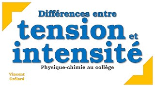 La tension et lintensité  quelles différences   PhysiqueChimie au collège [upl. by Arlen370]