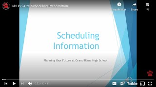 GBHS 24 25 Scheduling Presentation [upl. by Blau]