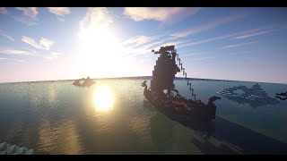 Minecraft Tutorial Wikingerschiff Langschiff bauen [upl. by Tichonn]