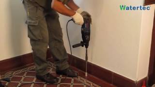 Humedad de Cimientos  Watertec® Instalacion C Mini completa HD [upl. by Ennovahs]