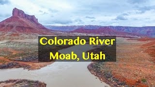 Drones Eye view of the Colorado River Moab Utah [upl. by Amin]