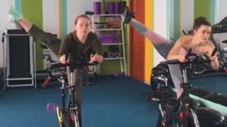 Cycling Instructor Teaches Wild Moves [upl. by Ethbin]