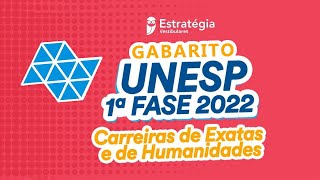 GABARITO UNESP 2022  1ª fase Cursos de Exatas e de Humanidades  Correção da prova AO VIVO [upl. by Aikin316]