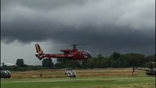 Gazelle Helicopter TakeOff from Manchester [upl. by Imhskal]