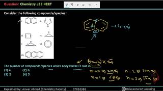 Consider the following compoundsspecies The number of compoundsspecies which obey Huckel’s rule i [upl. by Downey]