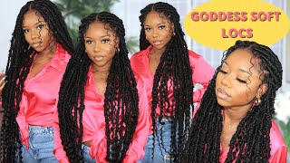 GODDESS SOFT LOCS TUTORIAL  STEPBYSTEP CROCHET METHOD  Chev B [upl. by Ylicis]