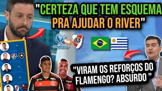 ATÉ URUGUAIOS CRAVAM AJUDA DA CONMEBOL PRO RIVER E PREOCUPADOS COM REFORÇOS DO FLAMENGO [upl. by Ymmat]