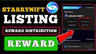 😱 Starrynift Airdrop Claim Reward 🤑StarryNift Listing Update 🤑 Price Prediction Starry Nift 💲 [upl. by Jasmine]