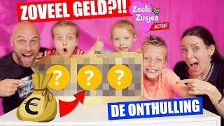 ONTHULLING GELDBEDRAG van de ZOETE ZUSJES ACTIE ♥DeZoeteZusjes♥ [upl. by Evars]