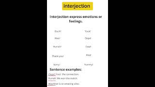 Interjection with examples ✅english englishgrammar shorts [upl. by Kariv]