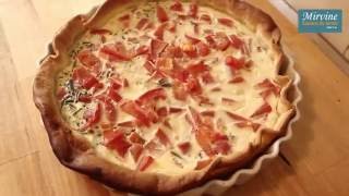 Quiche à la salicorne chèvre frais et tomates [upl. by Salangia]