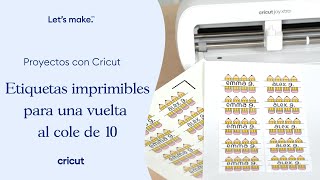 Etiquetas imprimibles para personalizar la vuelta al cole  Cricut España [upl. by Narda247]