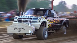 2023 Truck Pulling Super Stock Diesel Trucks OSTPA Dragway 42 West Salem OH [upl. by Natloz]