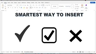 Shortcut for Tick Symbol in Word document  Insert Check mark in word [upl. by Nove]