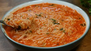 وصفة شوربة شعيرية فاجأتني بطعمها بهذة الطريقة سهلة جربوها Easy and tasty noodle soup recipe [upl. by Namhcan]