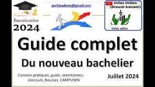 urgent  Guide complet dorientation scolaire et professionnelle pour les nouveaux bacheliers 2024 [upl. by Hogle]