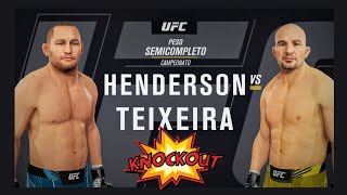 Henderson vs Teixeira UFC PESO SEMICOMPLETO CAMPEONATO ¡ KNOCKOUT [upl. by Lerat]