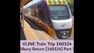 VLINE Albury Return 160324 Part 1 train vline travel windowviews views [upl. by Presber]