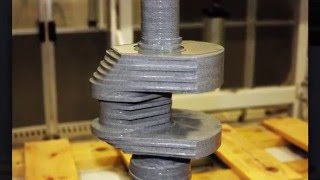 APEX 5Axis CNC Saw Profiling a Stone Crankshaft [upl. by Nelrac624]