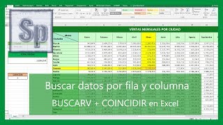 Buscar por fila y columna Función BUSCARV  COINCIDIR en Excel [upl. by Nahtanoy]