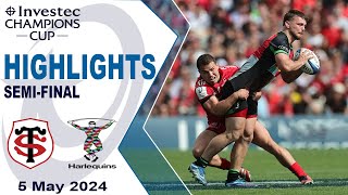 Stade Toulousain v Harlequins Highlights  Semifinals  Investec Champions Cup 202324 [upl. by Ynnam]