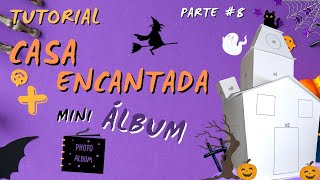 🔴💕Casa encantada Halloween con mini album interior  Tutorial scrap y cartonaje💕 Directo  P8 [upl. by Alrahs]