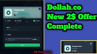 Dollahco 2 New Offer Complete Video  Hot To Purchase PeopleLoker 1 Trail  Freecash New Offer [upl. by Renwick]