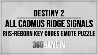 Destiny 2 All Cadmus Ridge Signal Buff Locations Guide  Tutorial  RiisReborn Key Codes Puzzle [upl. by Halonna]