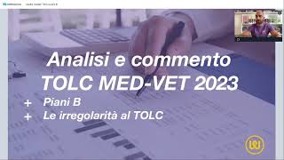 ANALISI TOLC MEDVET LUGLIO E PIANI B MEDICINA [upl. by Arst]