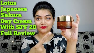 Lotus Professional DermoSpa Japanese Sakura Skin Whitening amp Illuminating Cream With SPF 20 Review [upl. by Clementius]