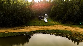 DOĞANIN KALBİNDE KIŞ BAHÇELİ KARAVAN KAMPI PART1 camping nature offroadcamping [upl. by Findlay]