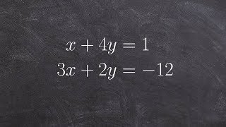 Solve a system of linear equations using substitution [upl. by Idalina10]