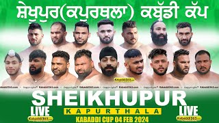 🔴Live Sheikhupur Kapurthala Kabaddi Tournament 04 Feb 2024 [upl. by Nosaes844]