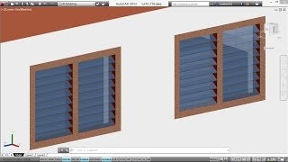 AUTOCAD 3D HOUSE  CREATING A LOUVERED VENTILATOR  AUTOCAD 3D VENTILATOR [upl. by Letrice]