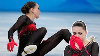 Kamila Valieva’s Olympic Medal Hopes Falls  She Falls In Free Skate amp Finishes in 4th Place [upl. by Nevear]