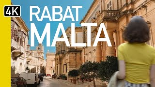 Discover Enchanting Rabat Malta  Mesmerizing 4k Walking Tour [upl. by Nirat371]