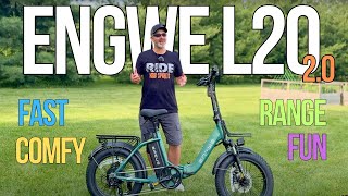 THIS FOLDABLE EBIKE SURPRISED ME  ENGWE L20 20 ELECTRIC BIKE REVIEW [upl. by Bigg]