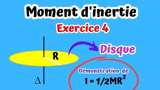 moment dinertie 4 Etablissement du moment dinertie dun disque homogène [upl. by Eciralc166]