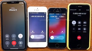 iPhone 5 iOS 813 vs iPhone 5s iOS 1257 Incoming Call amp Outgoing Calls to iPhone 11 amp iPhone 7 [upl. by Arraet]