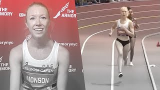 Alicia Monson No 4 American AllTime In 3K After Millrose Games [upl. by Llehcim]