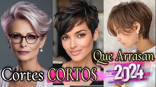 DISEÑO DE CORTE CORTO 2024 PIXIE TENDENCIA FEMENINA QUE ARRASAN LAS PELUQUERIAS [upl. by Aikemit]