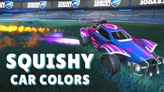 SQUISHY CAR COLORS AND DESIGNS  Pro Player Designs [upl. by Ahsinrac]