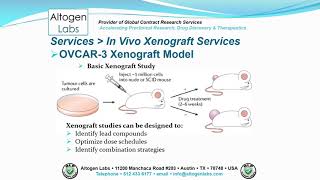 Altogen Labs OVCAR3 Ovarian Cancer Xenograft [upl. by Nirik479]