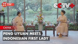 Peng Liyuan Meets Indonesian First Lady [upl. by Konyn879]