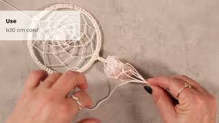 Tutorial Maak een prachtige macramé dromenvanger met rozenkwarts  iHobby [upl. by Ahcsropal75]