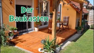 Holz Terrasse aus Paletten bauen  kosten max 100  200€  Super einfach in ein paar Stunden [upl. by Atena753]