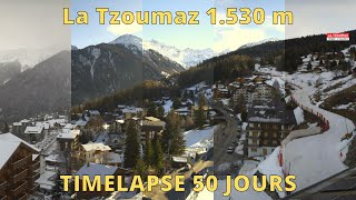 La Tzoumaz  Mayens de Riddes ⏩ Timelapse 50 jours [upl. by Noyrb]