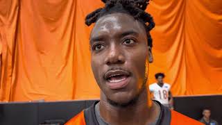 Emory Jones explains what he got out of Tuesday’s workout with Bengals [upl. by Holms918]