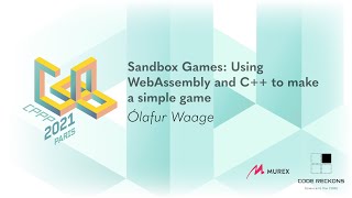 Sandbox Games Using WebAssembly and C to make a simple game  Ólafur Waage  CPPP 2021 [upl. by Enad486]